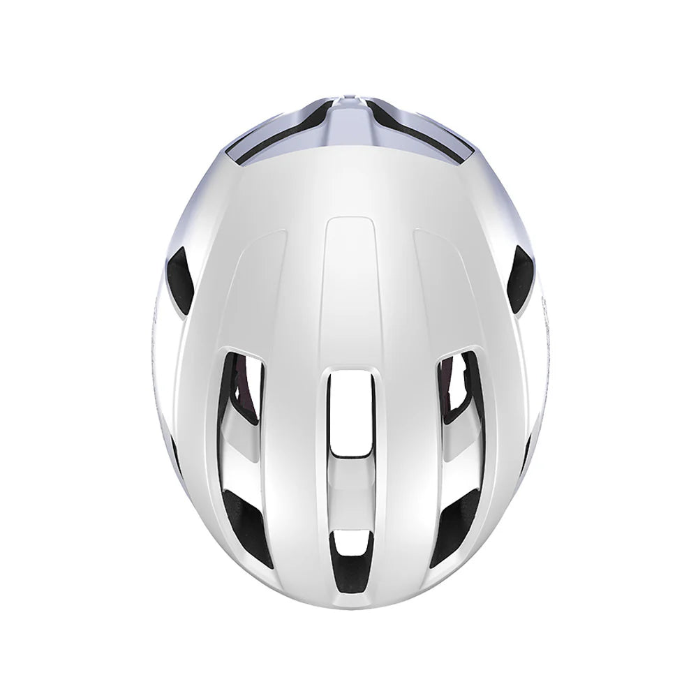 Silver helmet on a white background