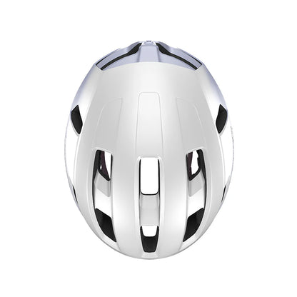 Silver helmet on a white background