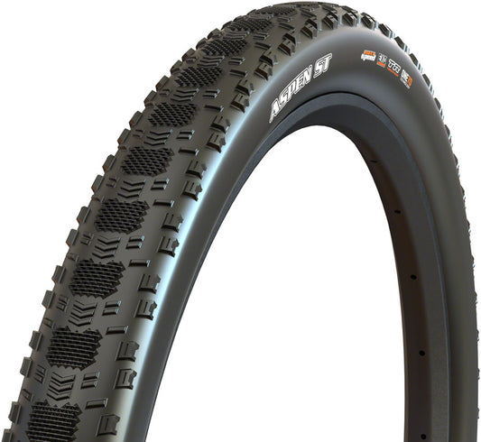 Tire with tread pattern on a white background