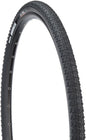 Bicycle tire with tread pattern on a white background