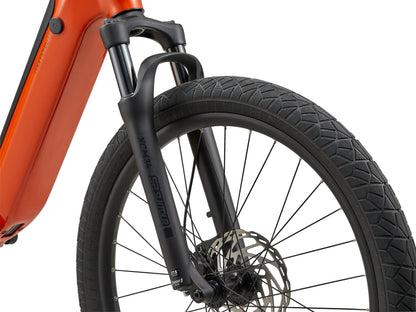 front fork and wheel of momentum e-bike