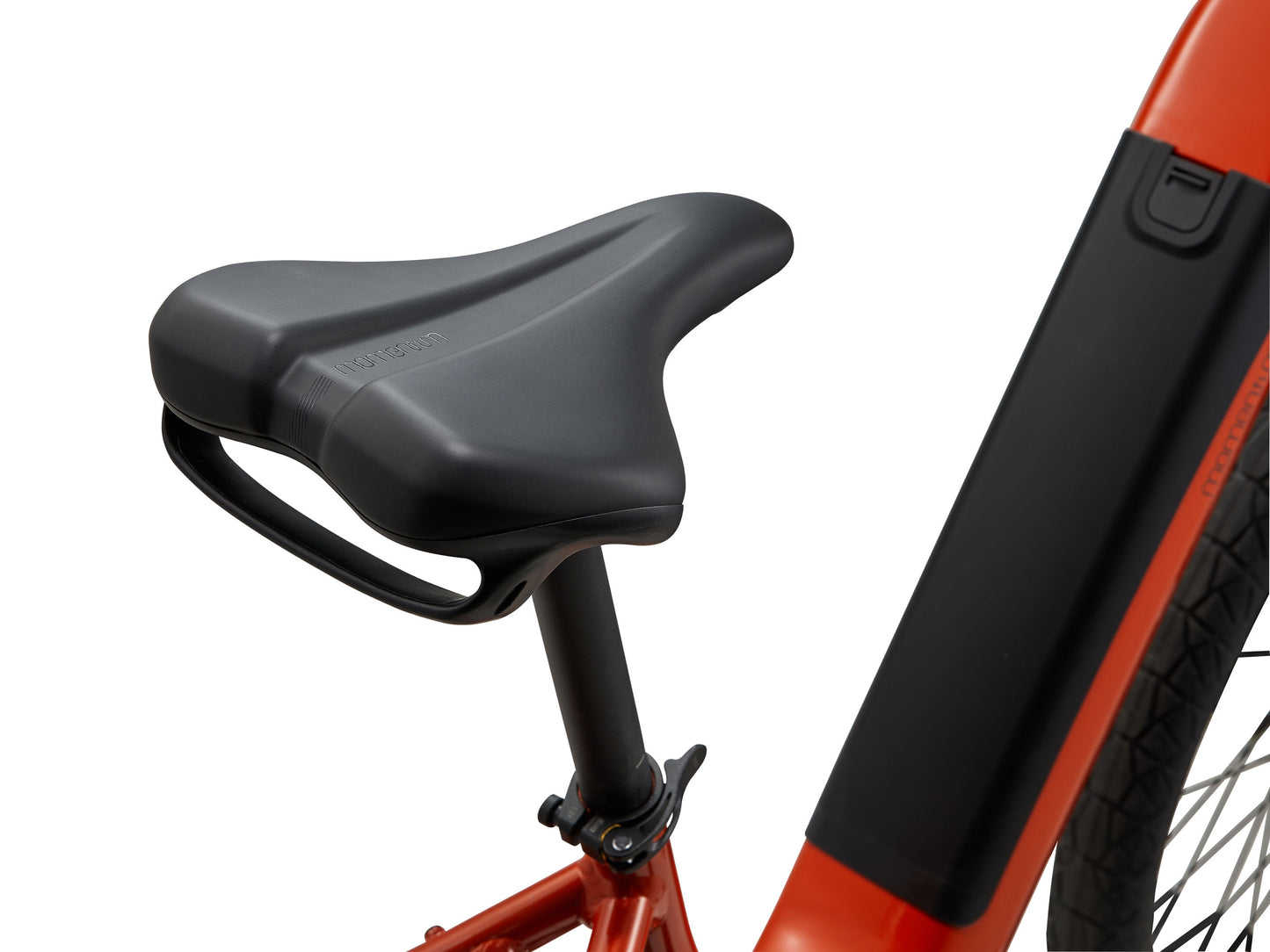 seat and battery of momentum e-bike