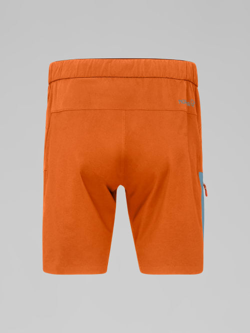Orange shorts on a gray background