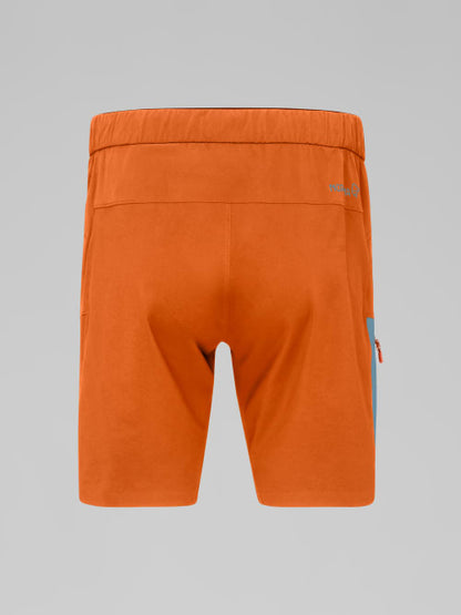 Orange shorts on a gray background