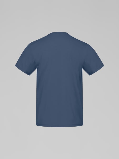 Blue t-shirt on a gray background