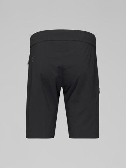 Black shorts on a gray background