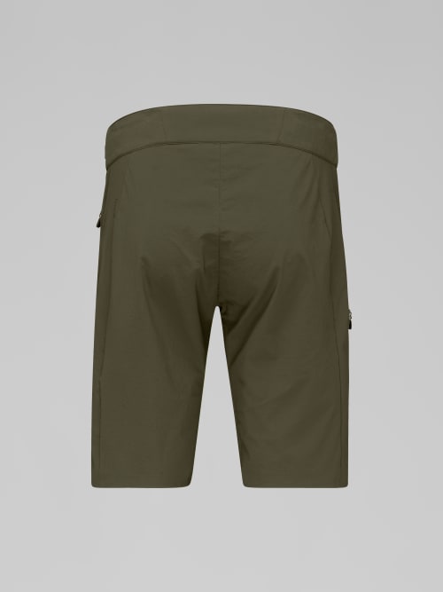 Green shorts on a light gray background