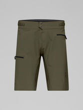 Load image into Gallery viewer, Green shorts with black zippers on a gray background
