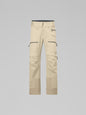 Beige pants with zippers on a gray background