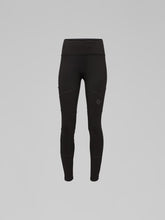 Load image into Gallery viewer, Black leggings on a gray background
