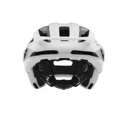 White and black helmet on a white background