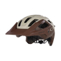 Brown and beige helmet with 'Oakley' branding on a white background