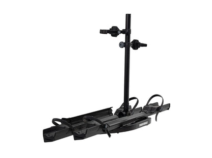 Black bike rack on a white background