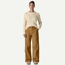 Load image into Gallery viewer, Person wearing a cream sweater and brown pants on a white background
