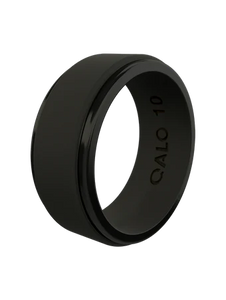 QALO Men's Step Edge Polished Silicone Ring