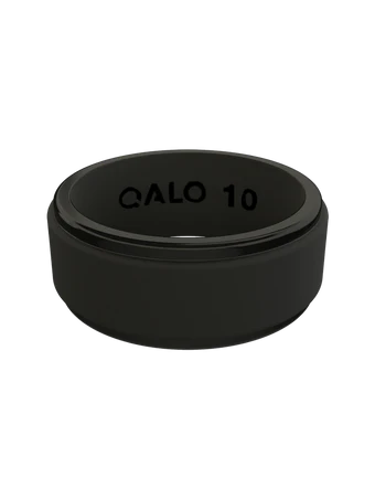 QALO Men's Step Edge Polished Silicone Ring