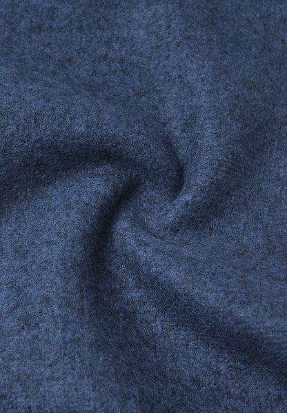 Close-up of textured blue fabric
