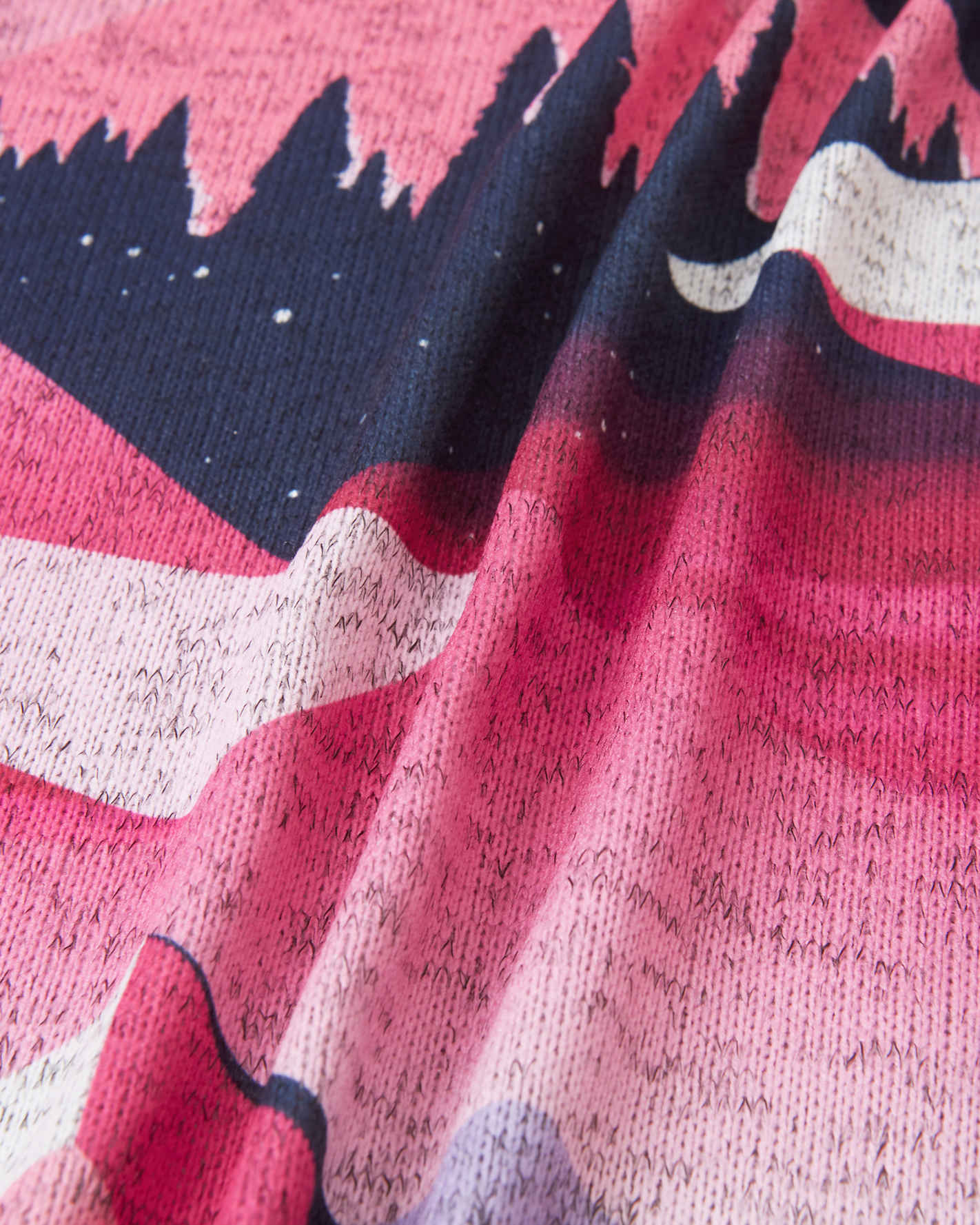 Close-up of fabric with red, white, and blue pattern