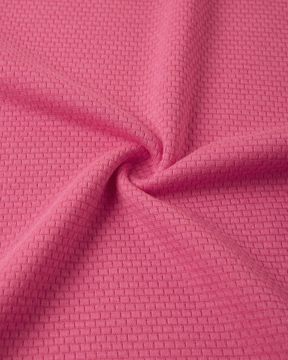Close-up of pink textured fabric