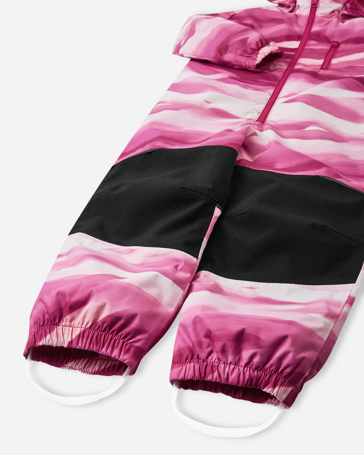 Pink and black striped jacket on a white background
