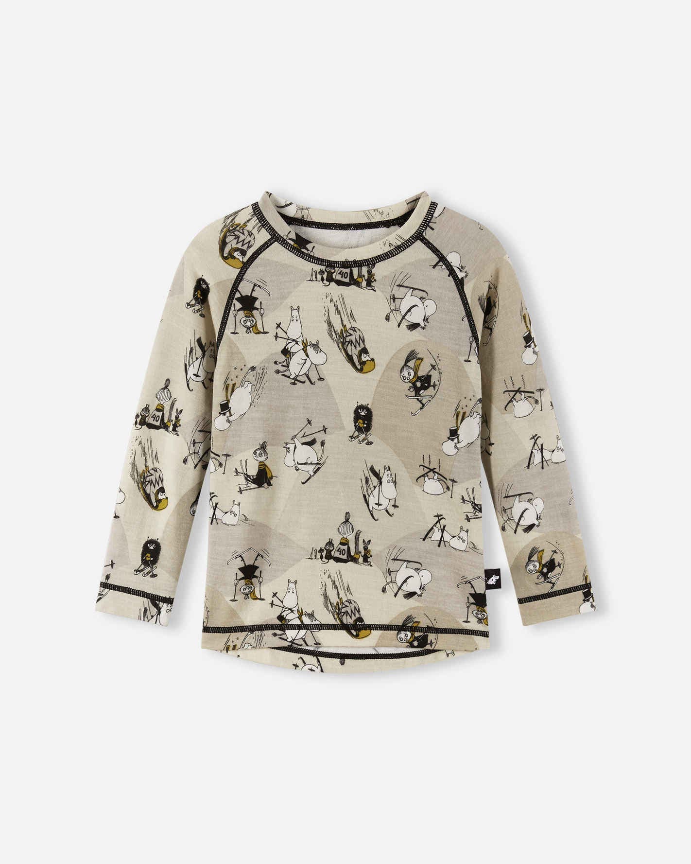 Long-sleeve shirt with a pattern on a white background