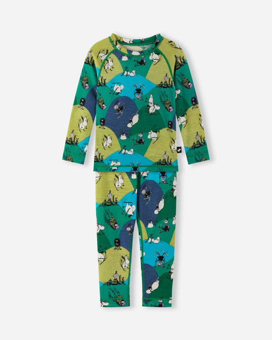 Children's onesie with a dog pattern on a white background