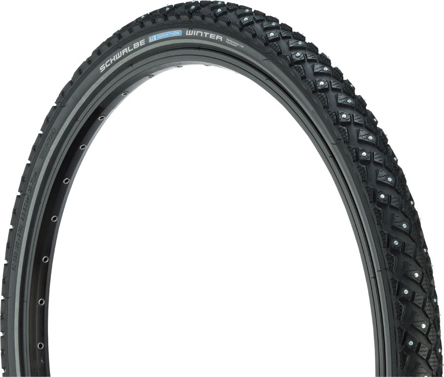 Schwalbe winter tire with tread pattern on a white background