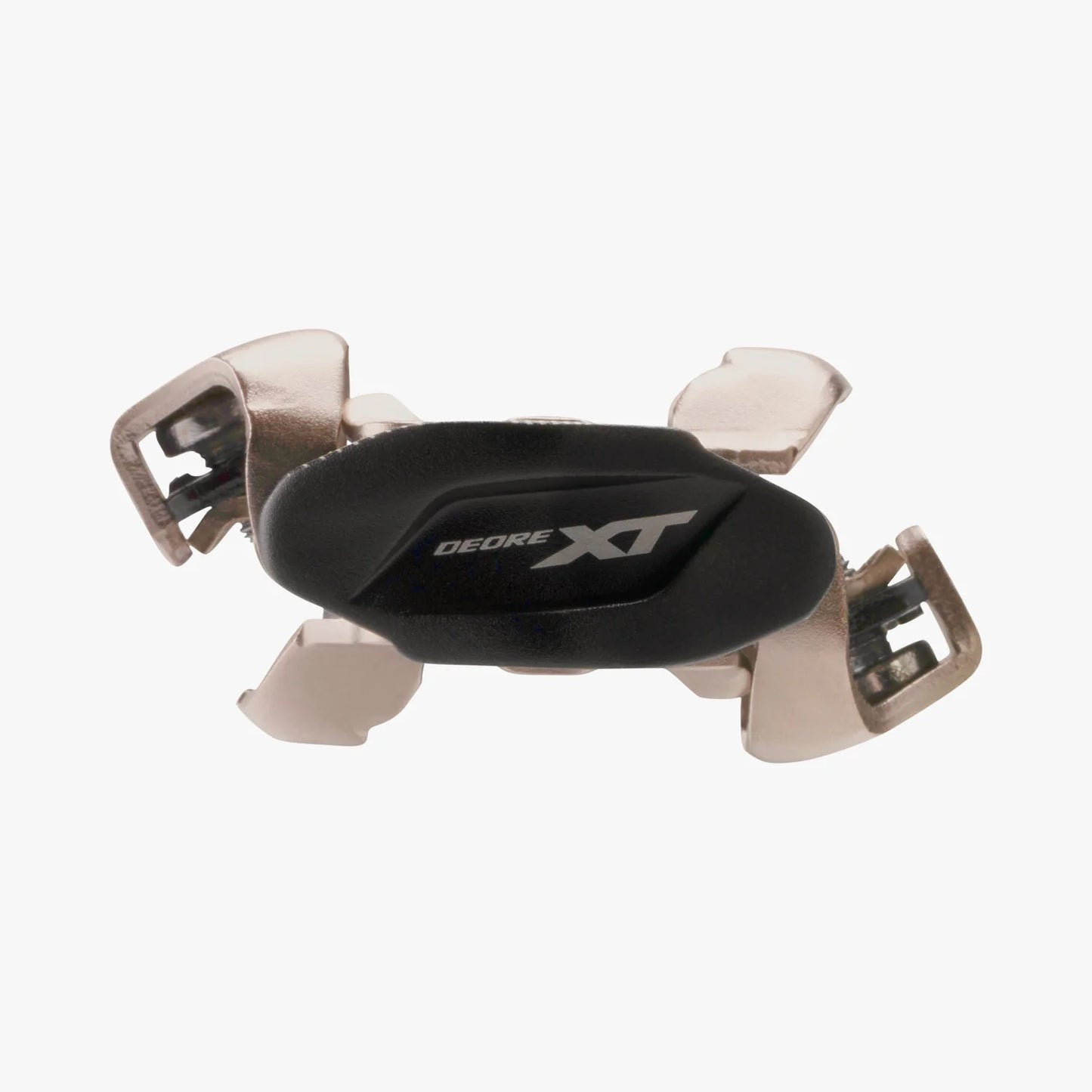 Black cycling pedal with 'Deore XT' branding on a white background