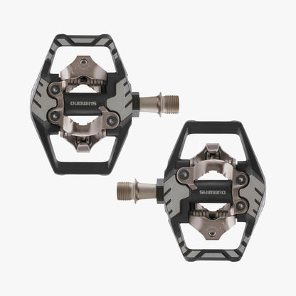 Shimano bicycle pedals on a white background