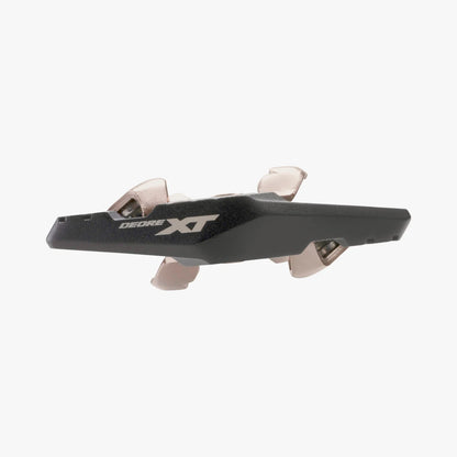 Black and beige bicycle component with 'Deore XT' branding on a white background
