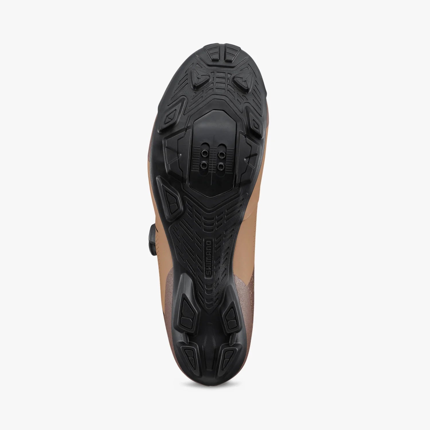 Black sole of a shoe on a white background