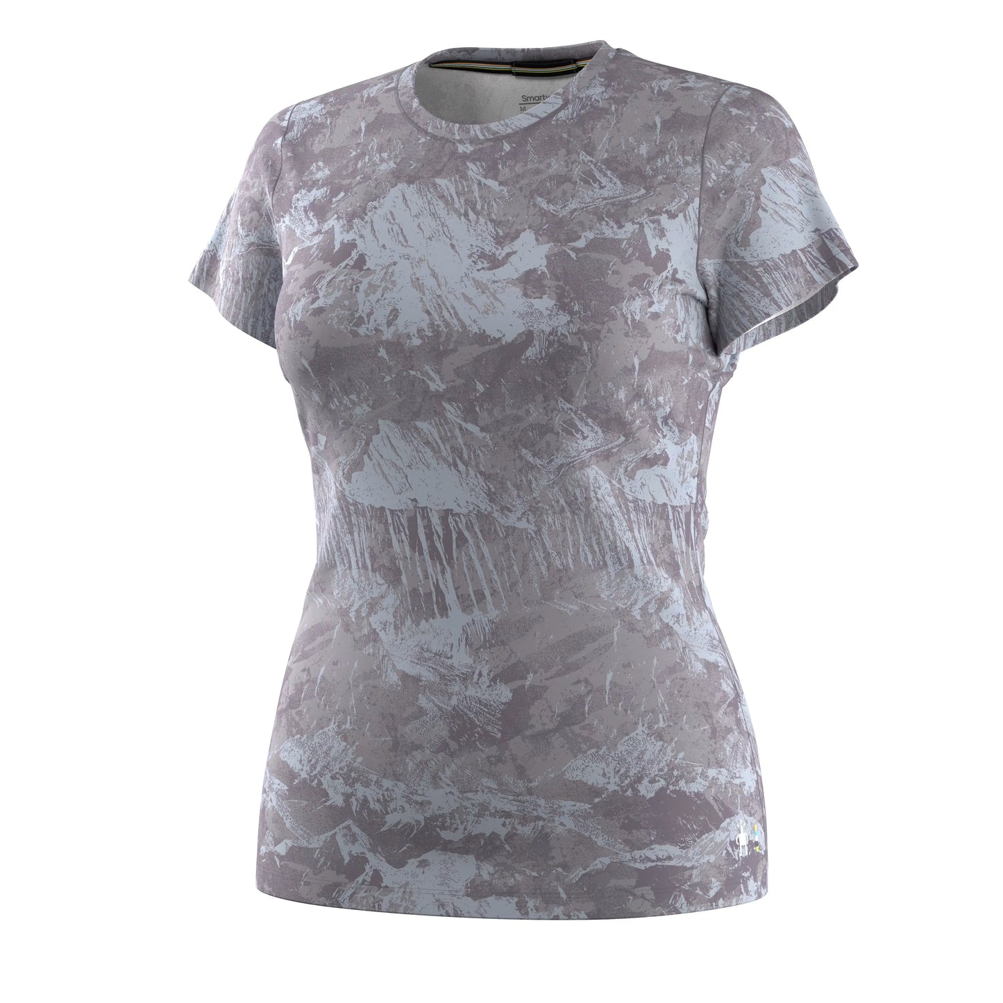 Gray patterned t-shirt on a white background