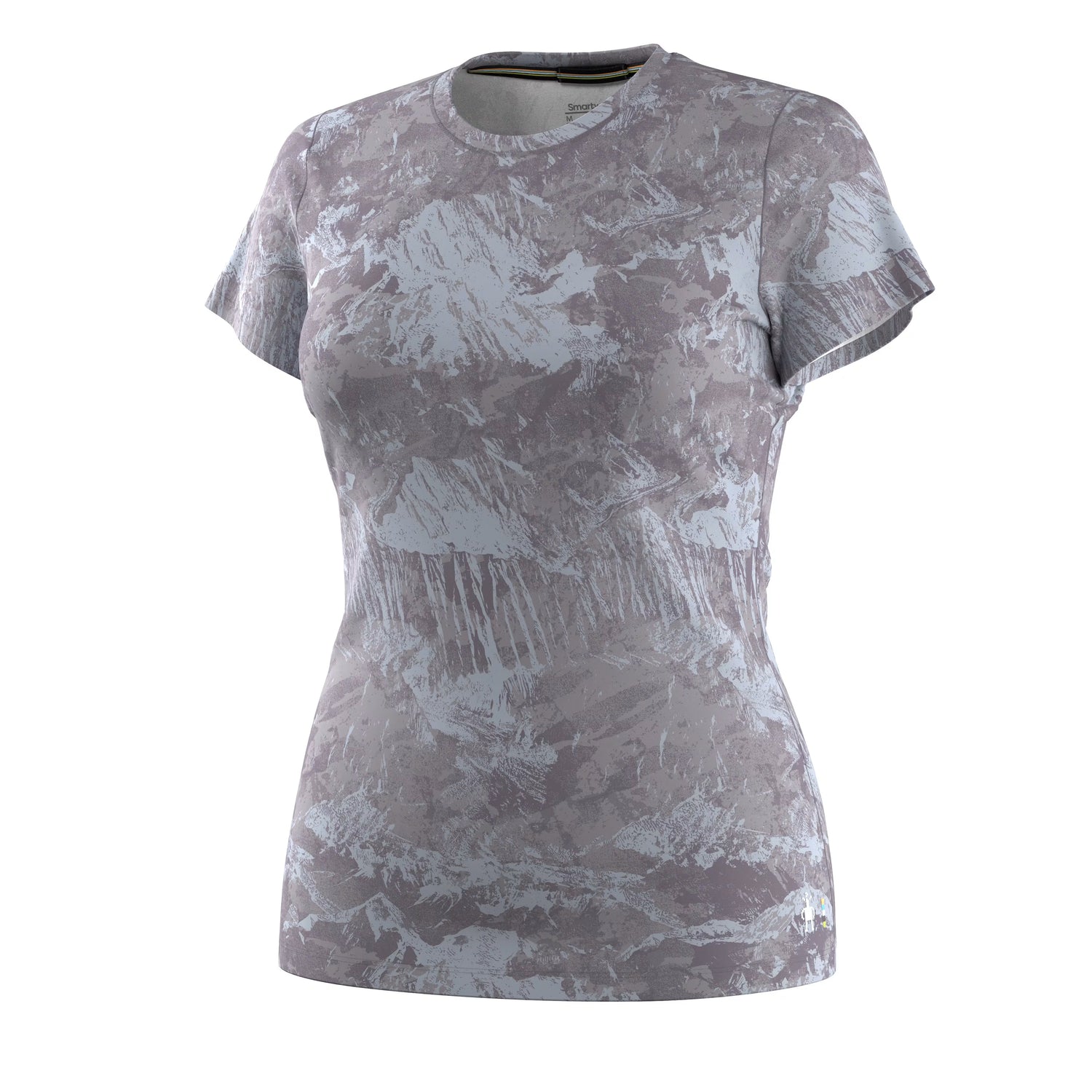 Gray patterned t-shirt on a white background