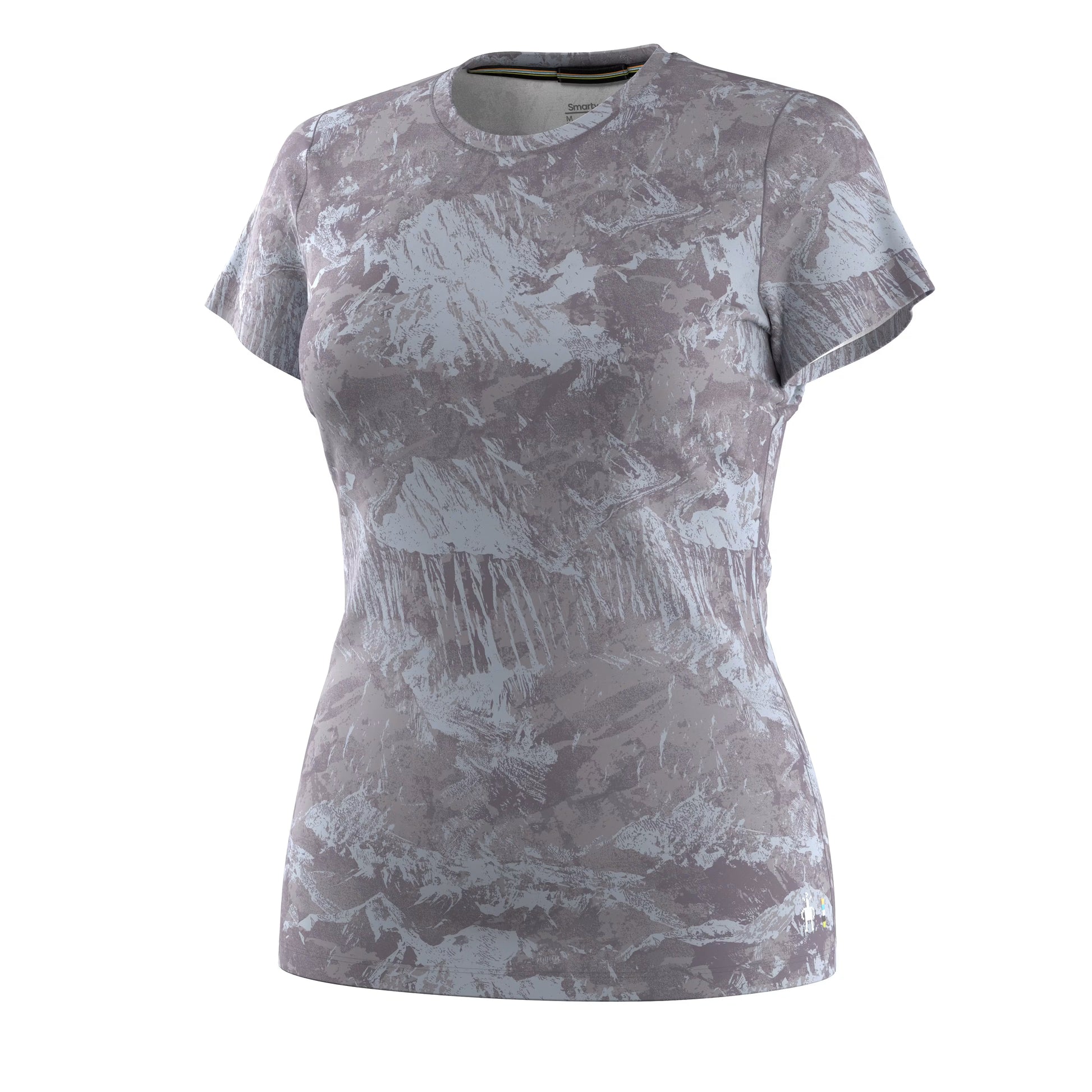 Gray patterned t-shirt on a white background