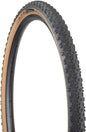 Tire with tread pattern on a white background