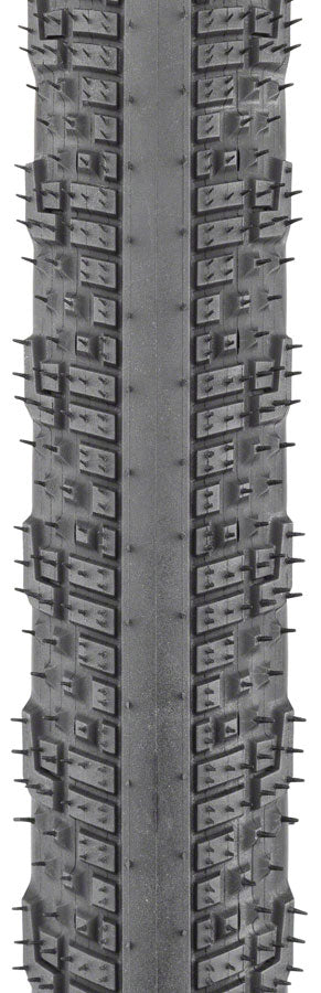 Close-up of a bicycle tire tread pattern