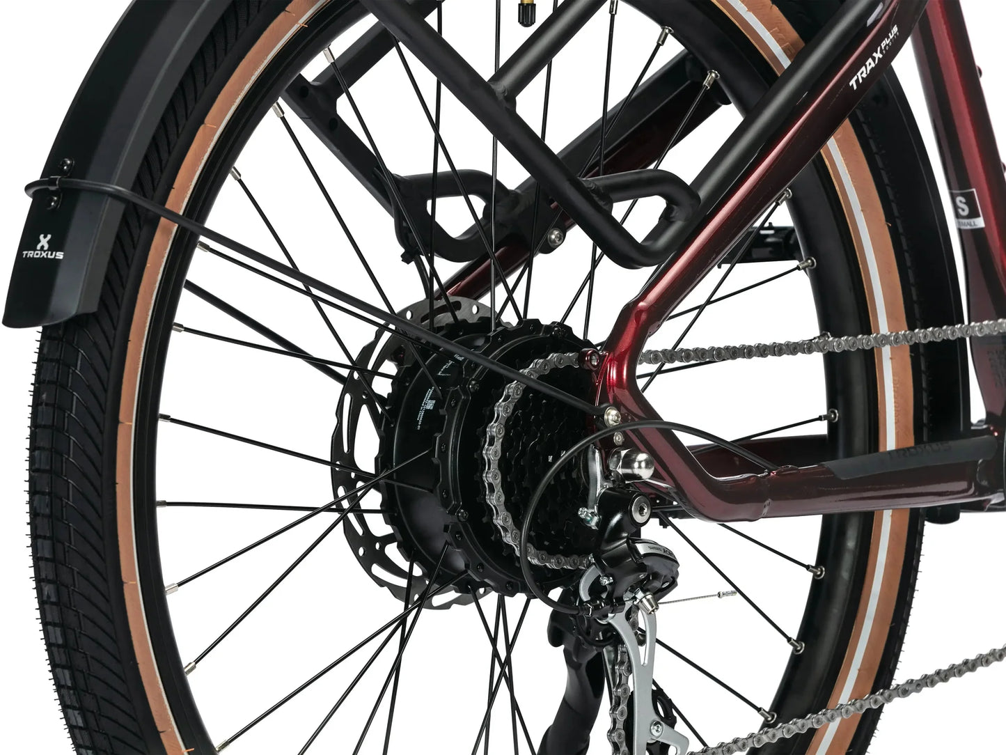 Rear wheel/motor on Troxus E-Bike