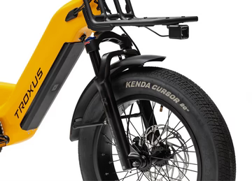 Front end of Troxus e-bike