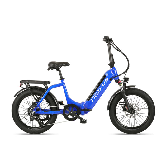 Blue Troxus Folding E-Bike