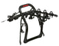 Black bike rack with Yakima logo on a white background