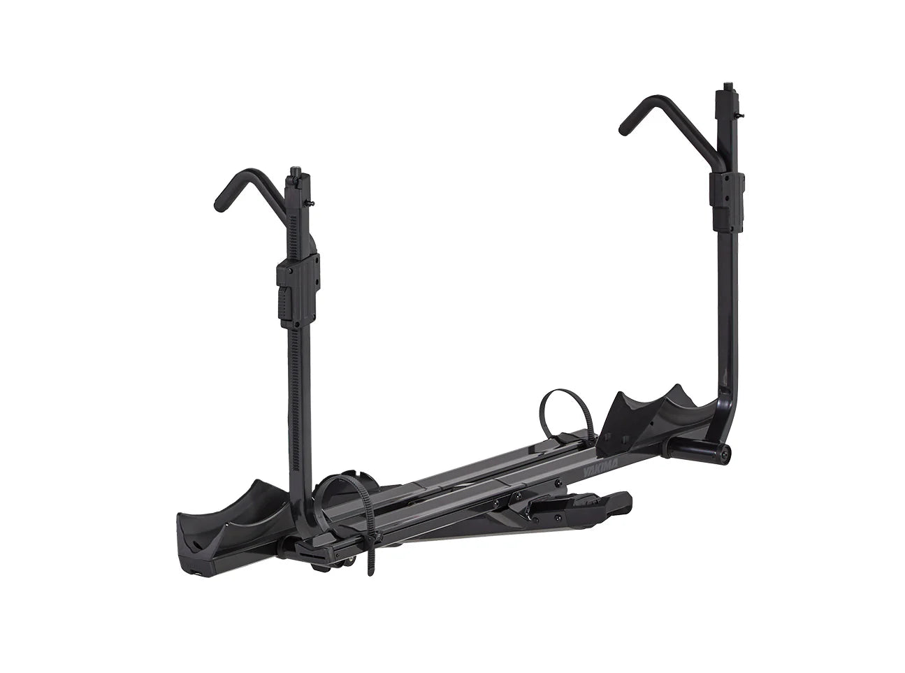 Black bike rack on a white background