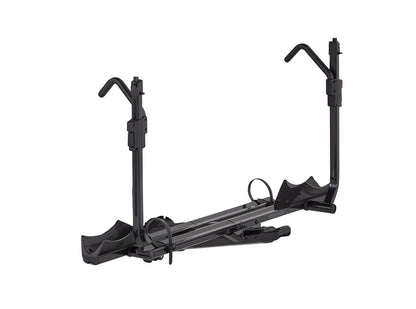 Black bike rack on a white background