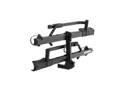 Black vehicle hitch receiver on a white background