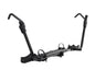 Black bike rack on a white background