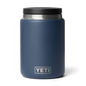 Blue YETI mug with a black lid on a white background