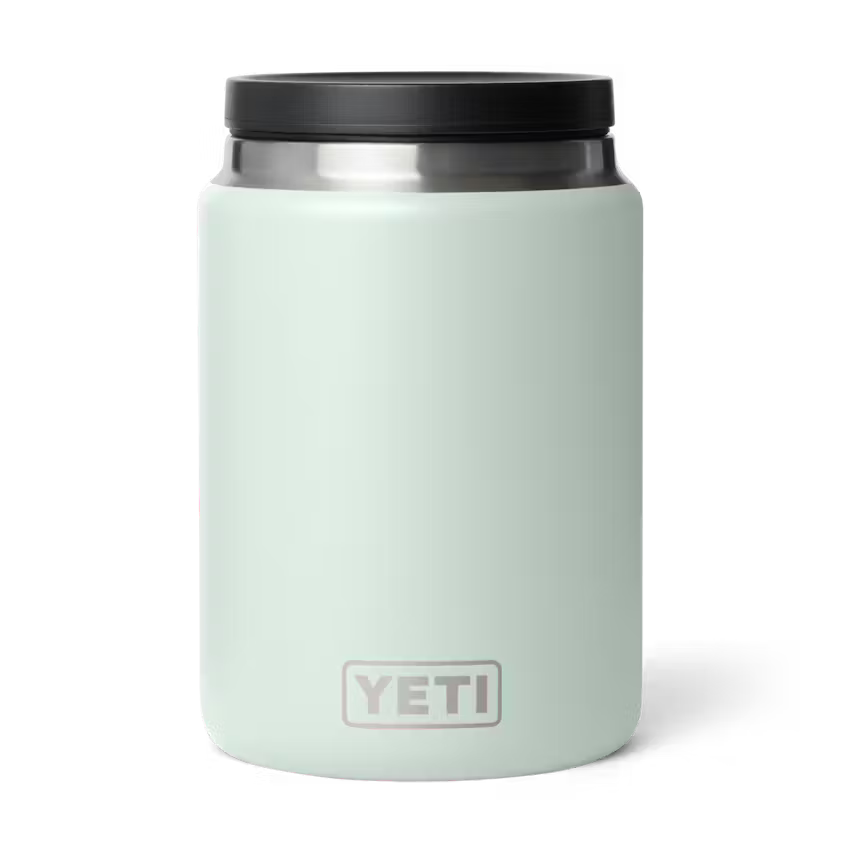 White YETI mug with a black lid on a white background