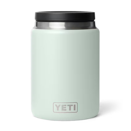 White YETI mug with a black lid on a white background