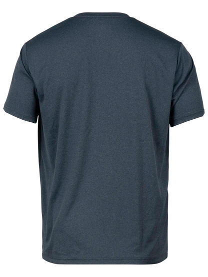 Black t-shirt on a white background