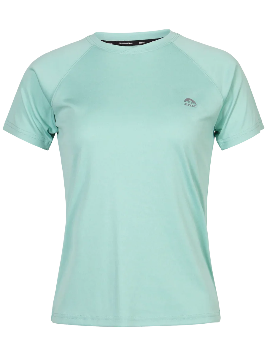 Light blue t-shirt with a logo on a white background