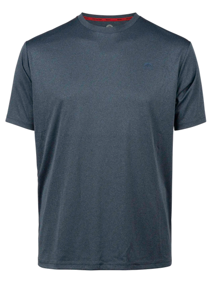 Dark gray t-shirt on a white background